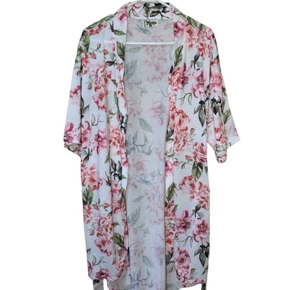 Show Me Your MuMu Other - Show Me Your MuMu Women’s White and Pink Garden of Blooms Brie Robe One Size